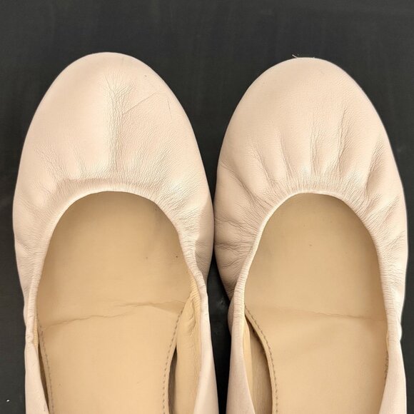 J.Crew Anya Nude Ballet Flat Slip-On Leather Shoes Women’s Size 8.5 - Picture 9 of 10
